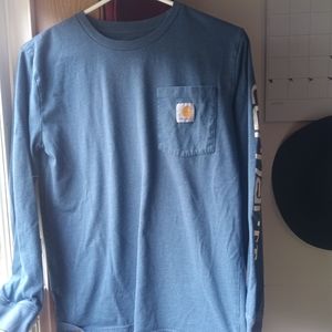 Carhartt, Junior Size Blue Long Sleeve T-Shirt